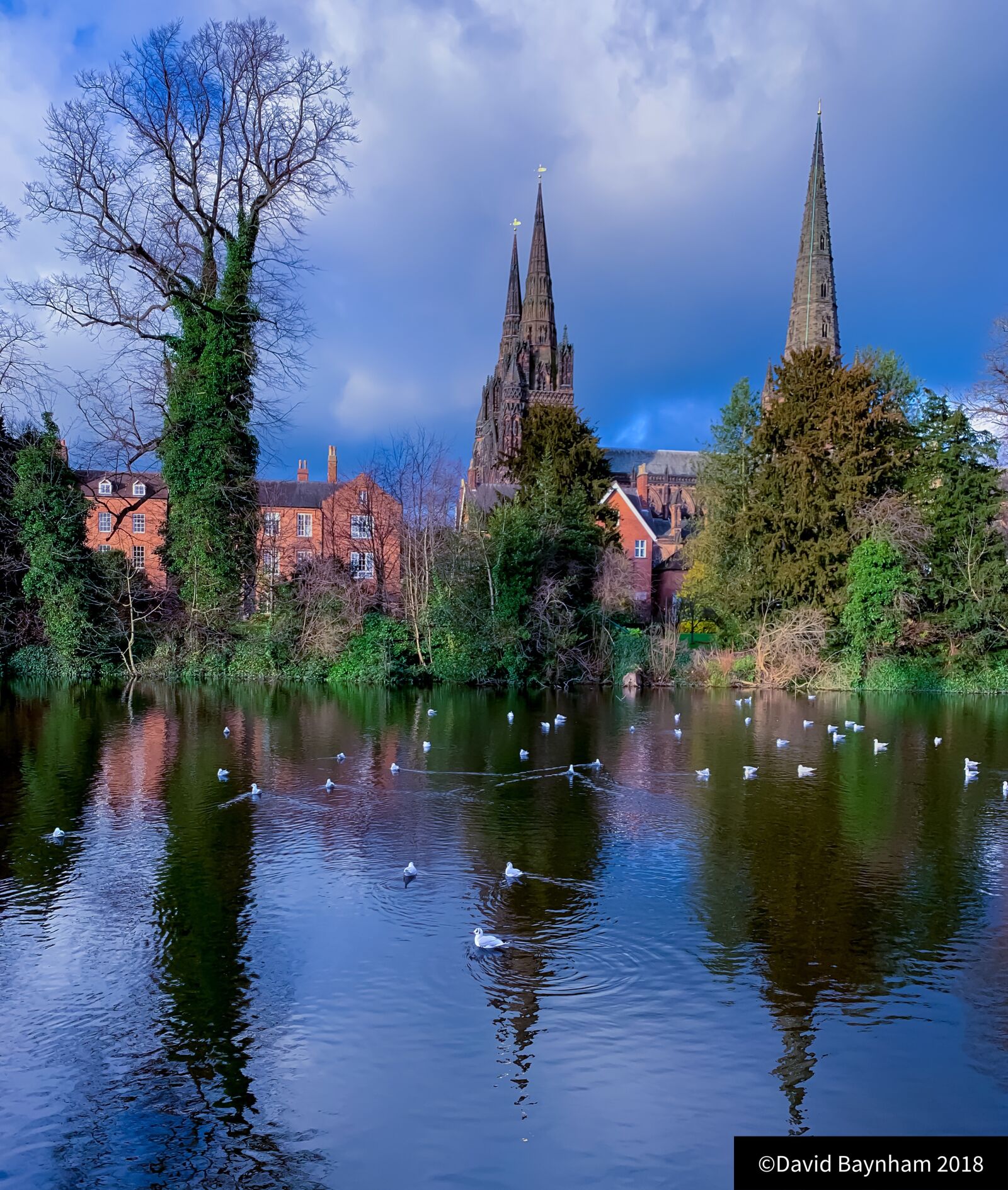 iPhone XS Max back dual camera 4.25mm f/1.8 sample photo. Lichfield, cathedral, the dam photography