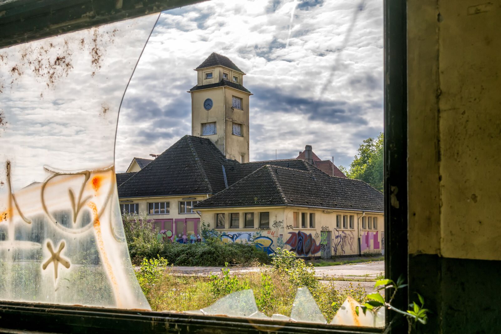 Nikon D3300 sample photo. Tower, clock, factory photography