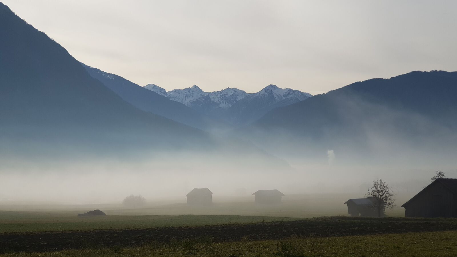 Samsung Galaxy S9+ sample photo. Fog, morning, nature photography