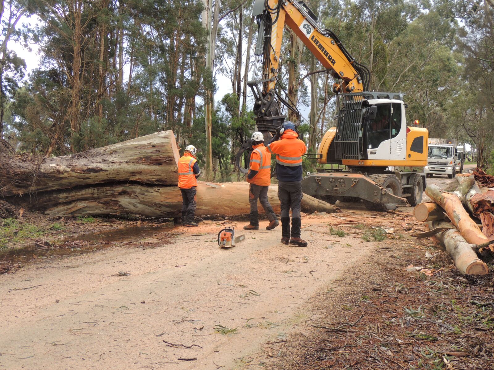 Nikon Coolpix P510 sample photo. Cleanup, storm aftermath, machinery photography