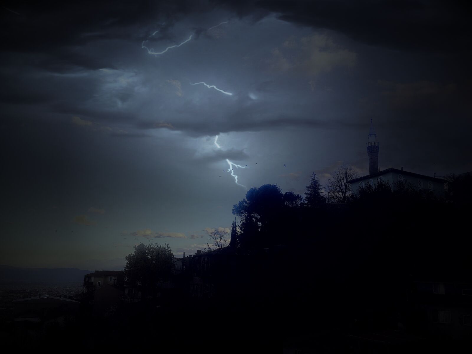 Apple iPhone 6s sample photo. Lightning, tree, landscape photography