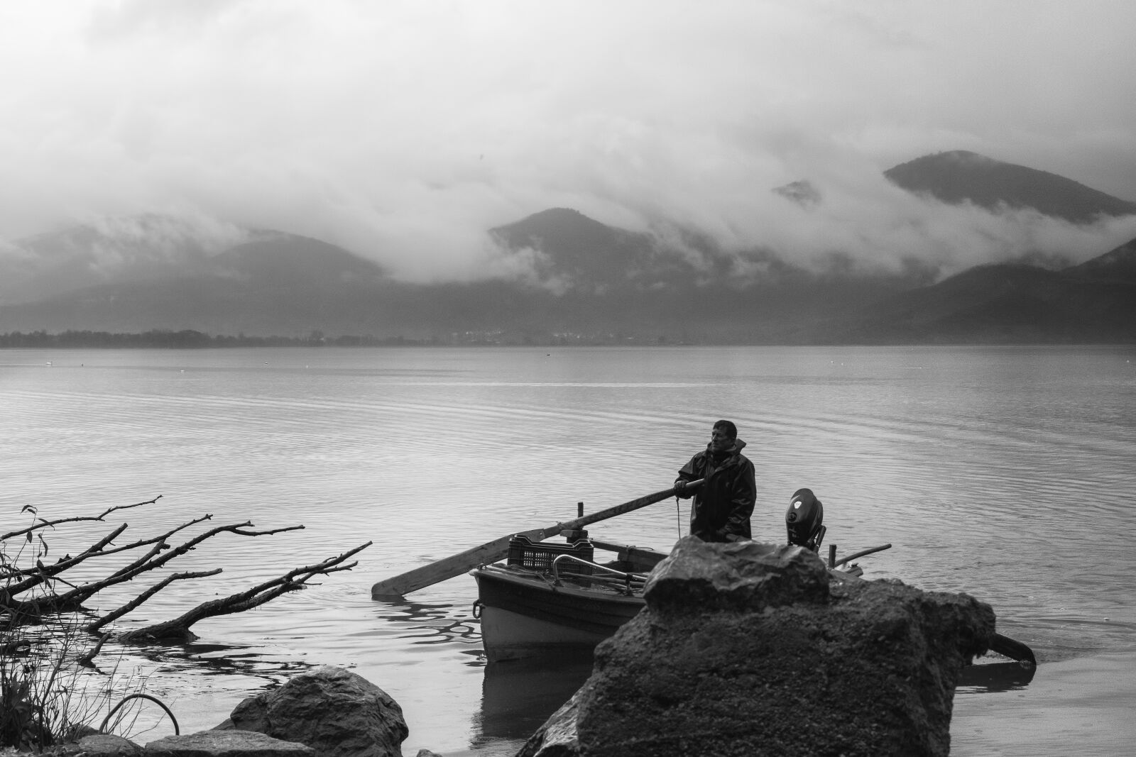 Nikon D5300 sample photo. Lake, fisher, black white photography