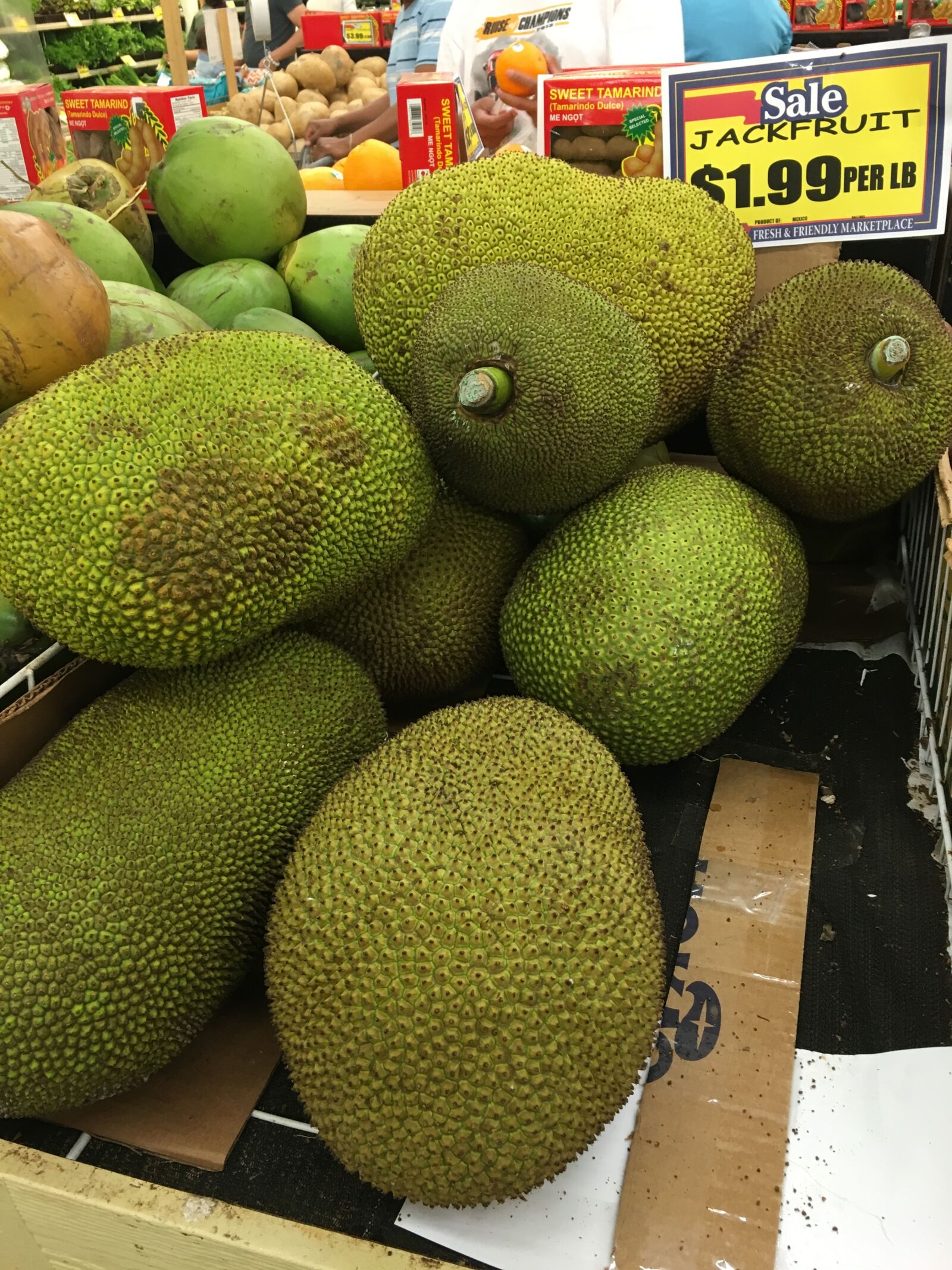 Apple iPhone 6s sample photo. Jackfruit, vegetable, market photography