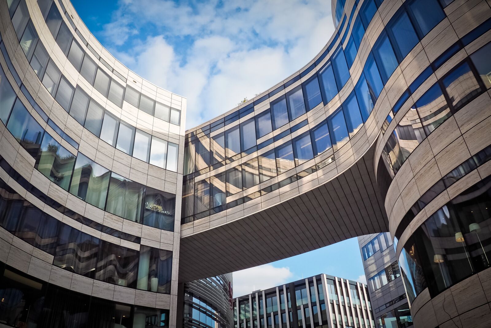 Olympus OM-D E-M10 sample photo. Architecture, glass, modern photography