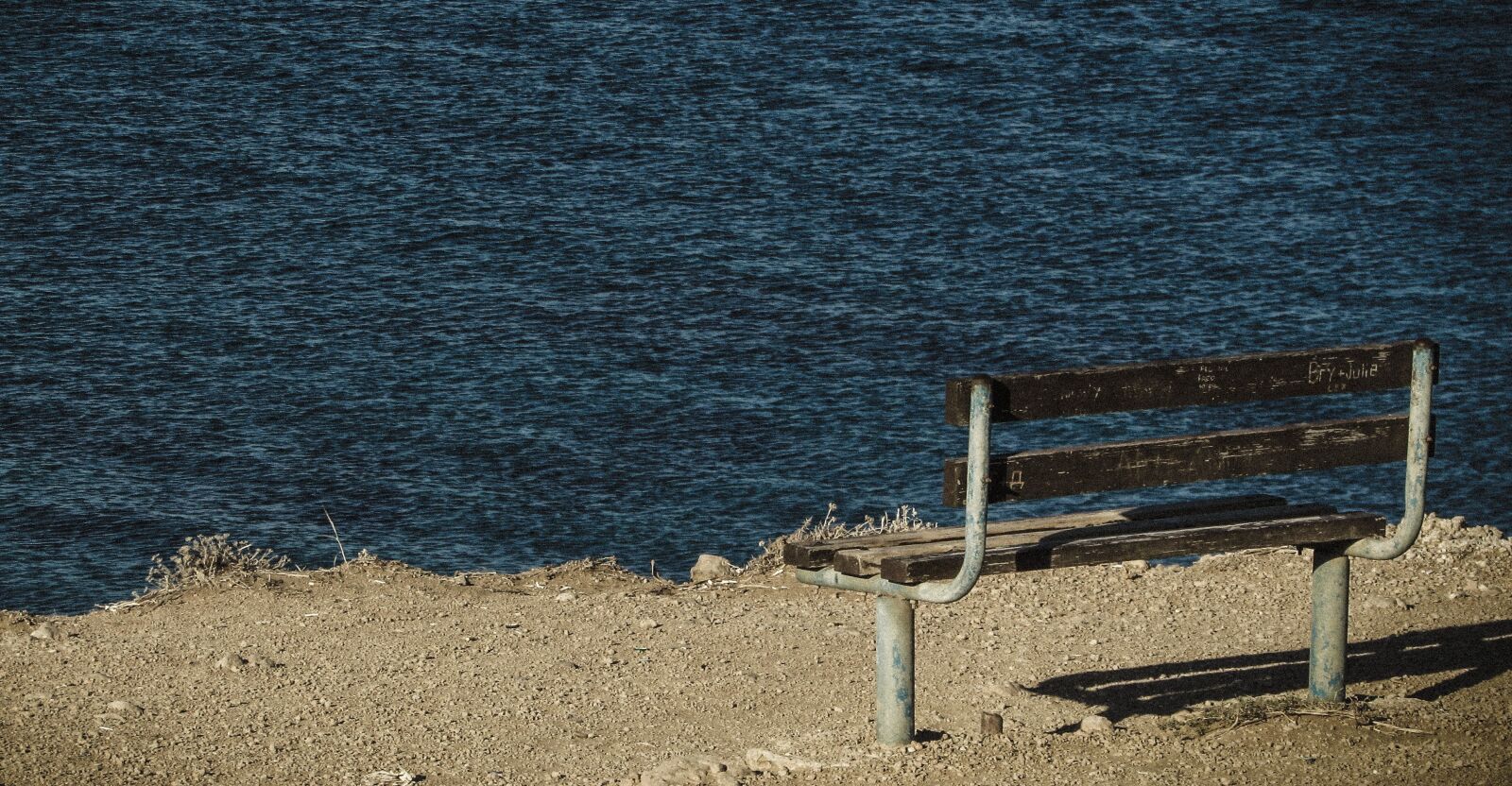 Canon PowerShot SX400 IS sample photo. Bench, sea, view point photography