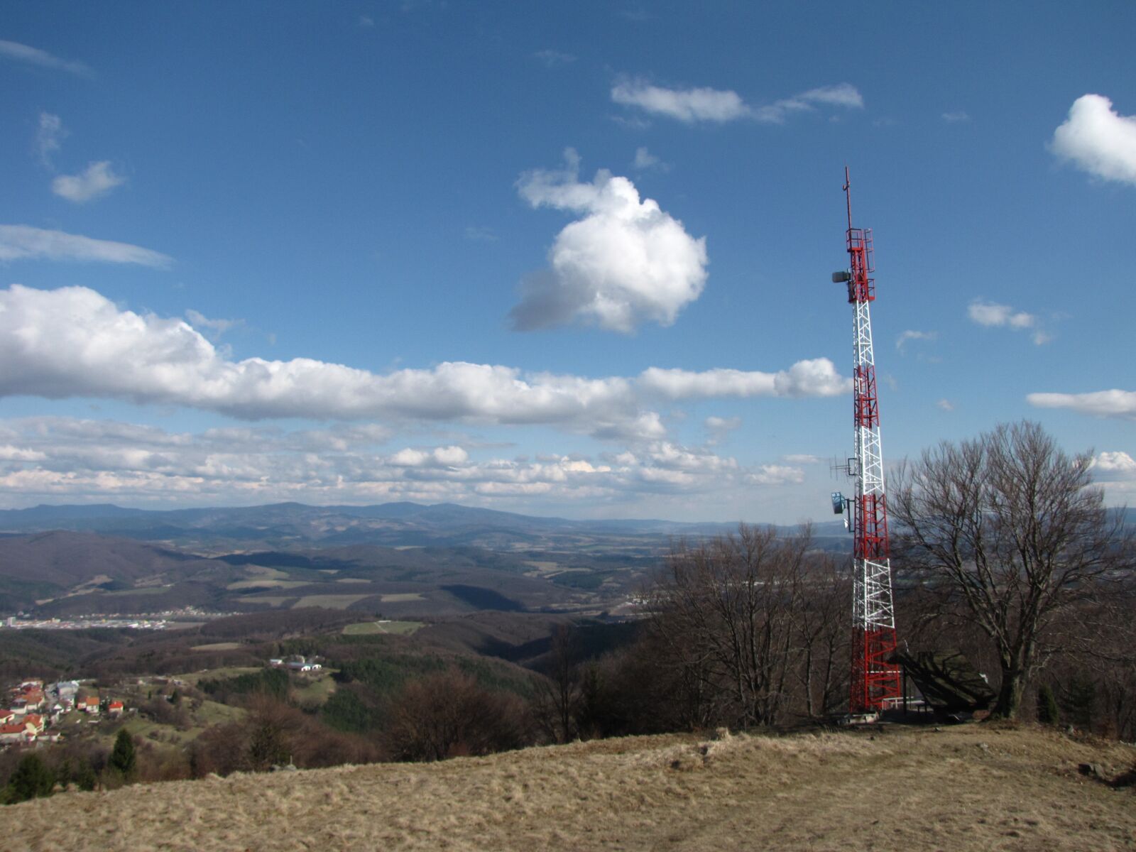 Canon PowerShot SX10 IS sample photo. Transmitter, the clouds, blue photography