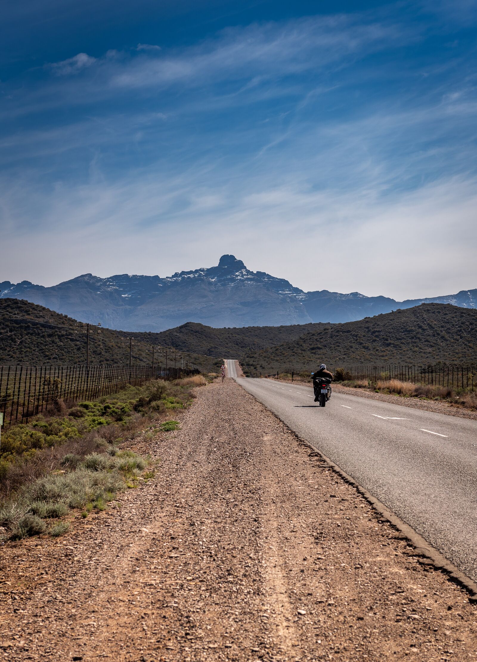 Nikon D750 sample photo. Road, motorcyclist, south africa photography