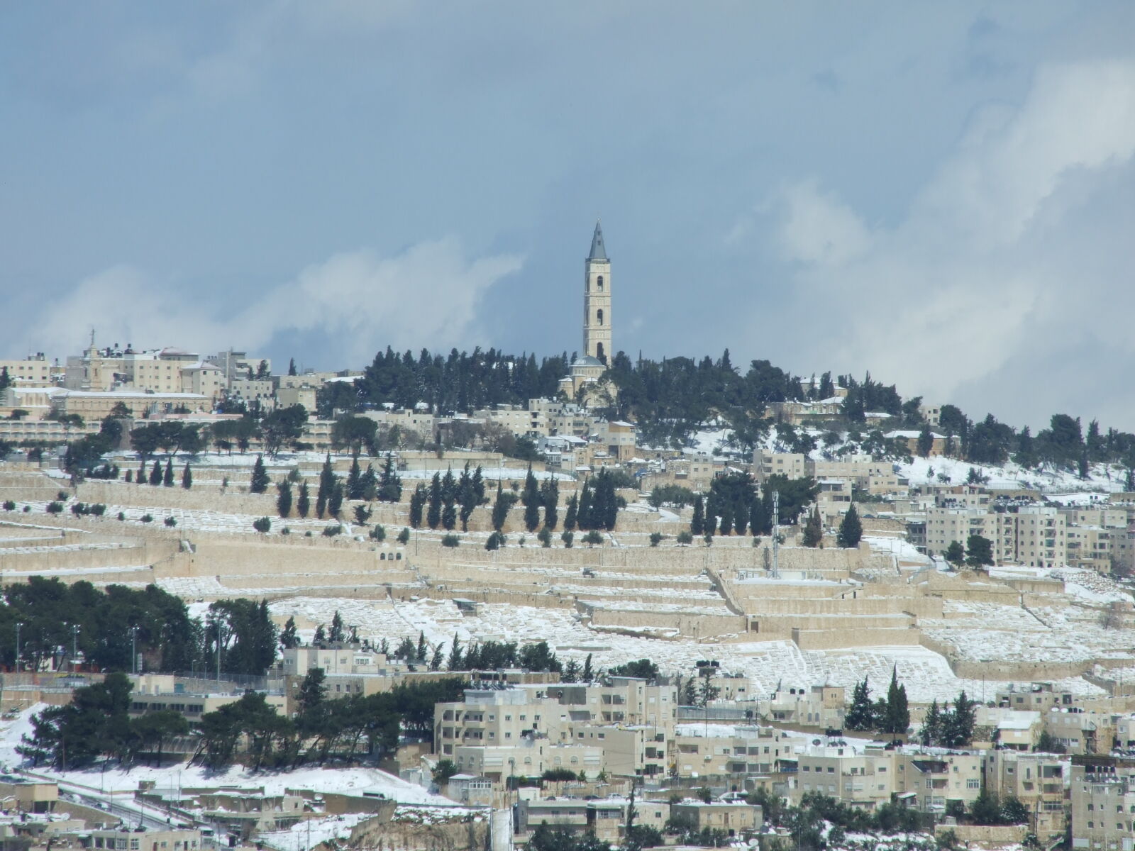 Fujifilm FinePix S6500fd sample photo. Jerusalem, snow, tower photography