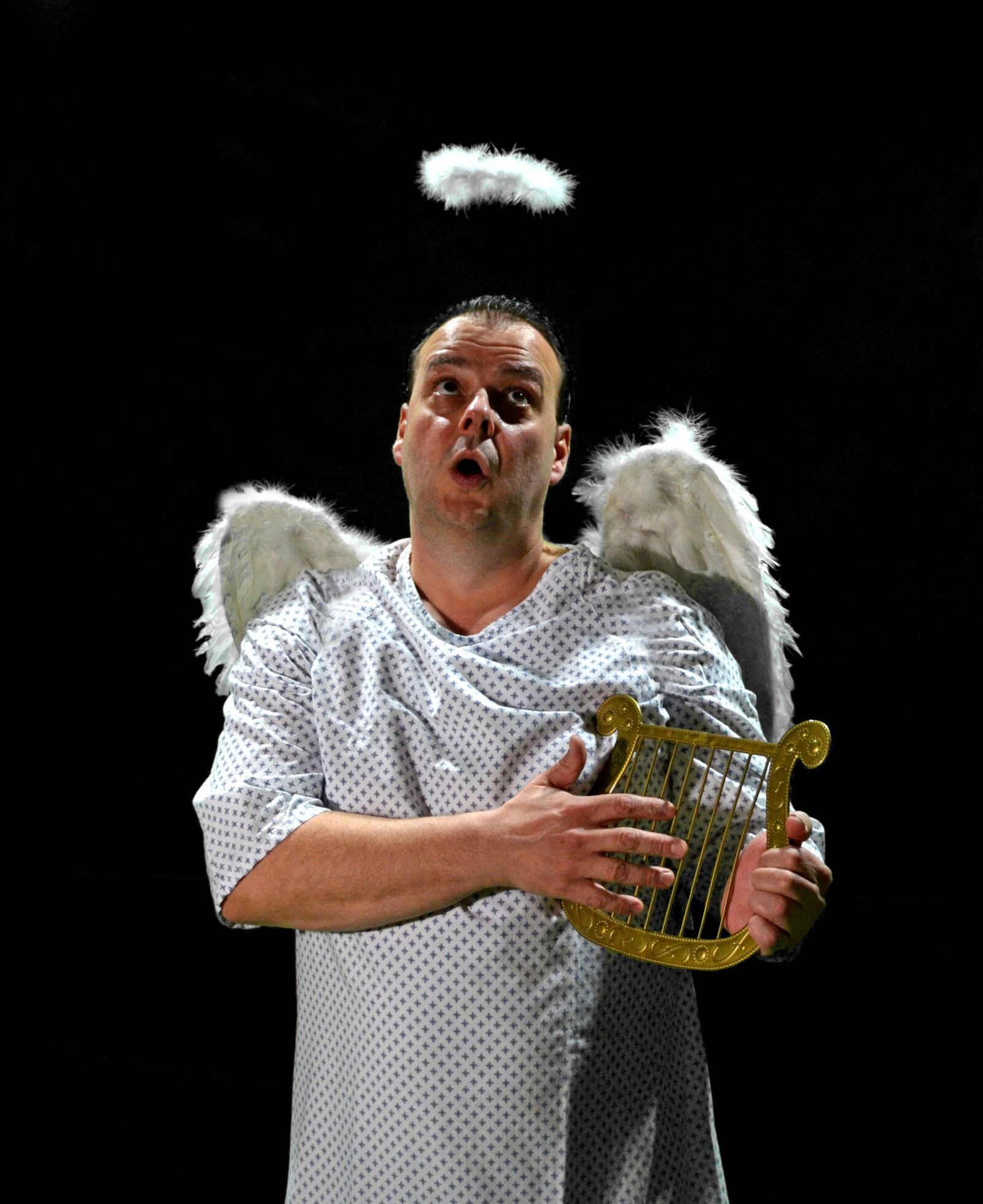 Nikon D5100 sample photo. Angel, harp, music photography
