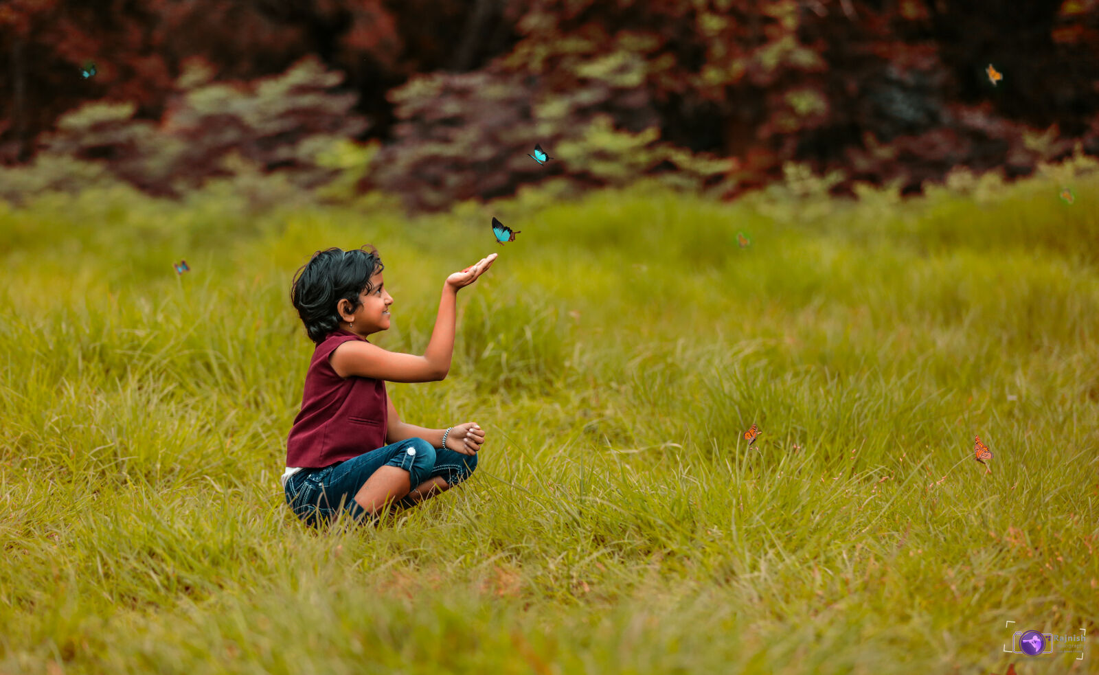 Canon EOS 5D Mark III sample photo. Butterflies, cute, girl, littel photography