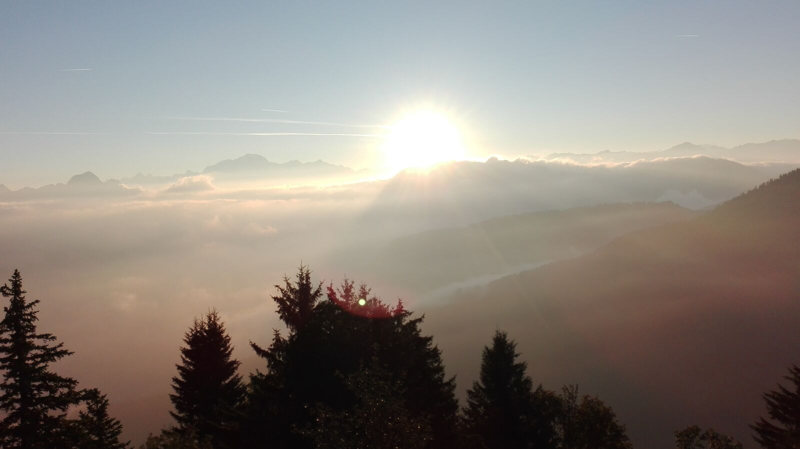 HUAWEI P8 Lite sample photo. Bauges, sun, mountain photography