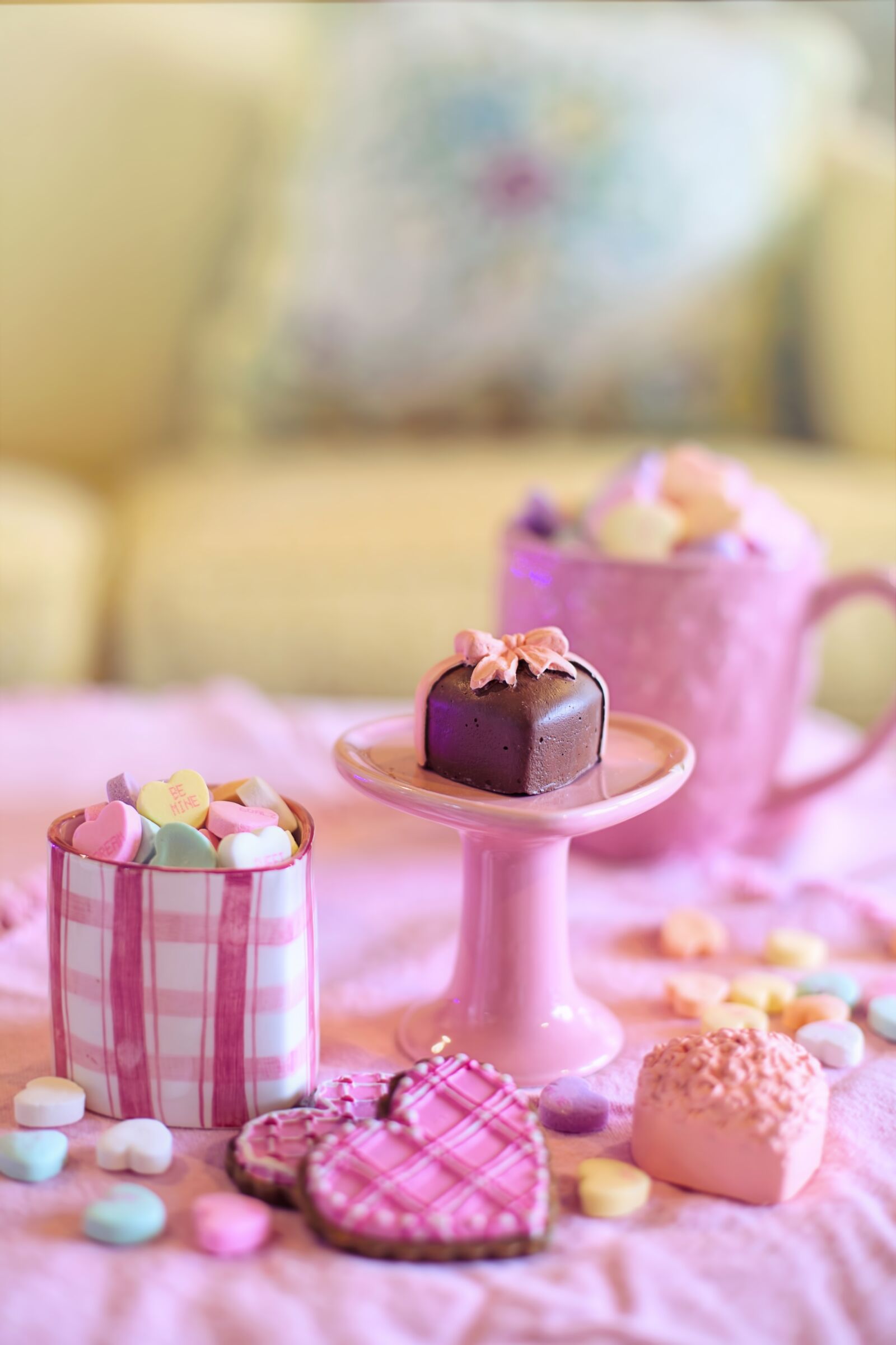 Canon EF 50mm F1.4 USM sample photo. Conversation hearts, valentine's day photography