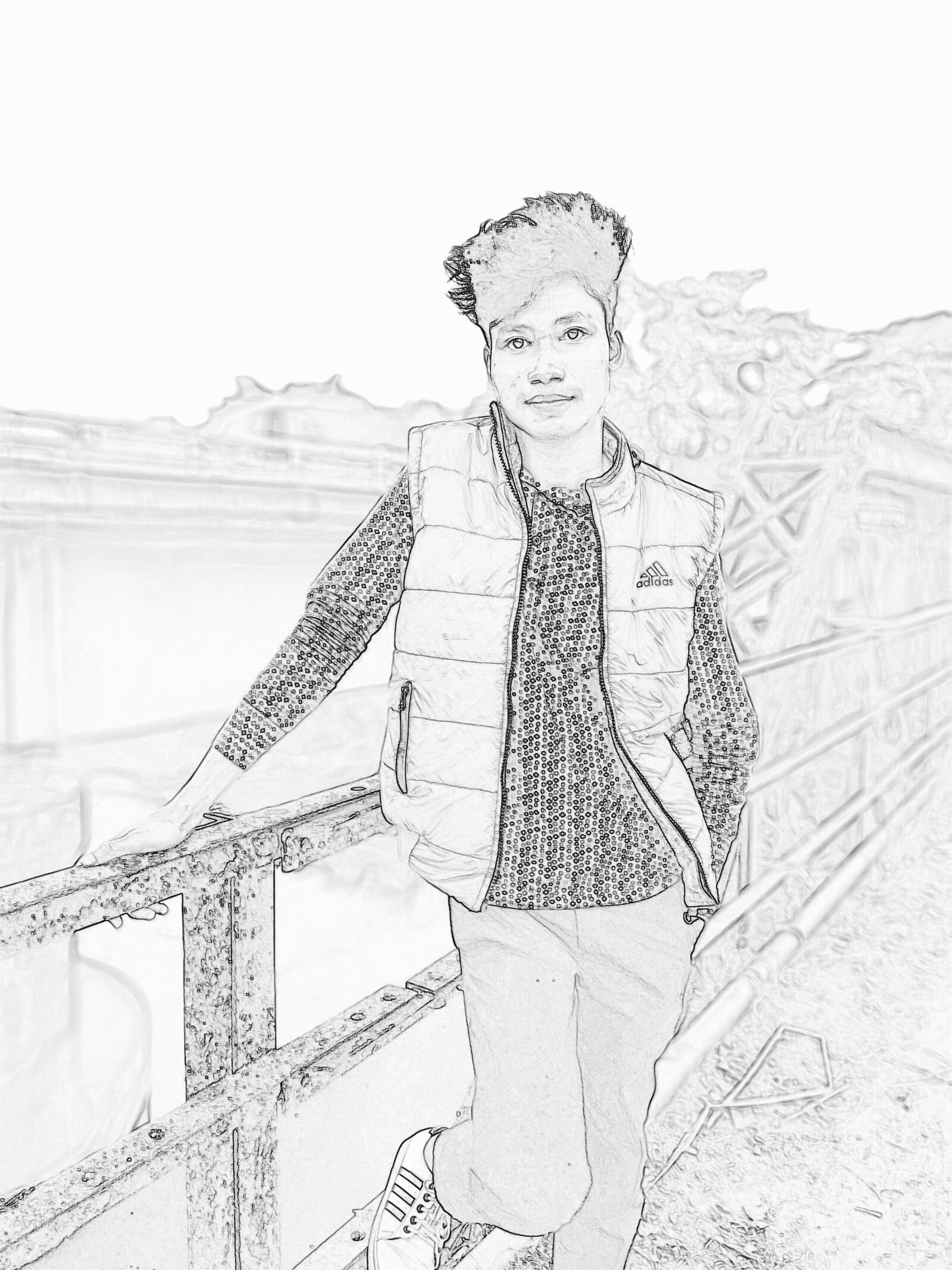 Xiaomi Redmi Note 5 Pro sample photo. Scratch, art, boy photography