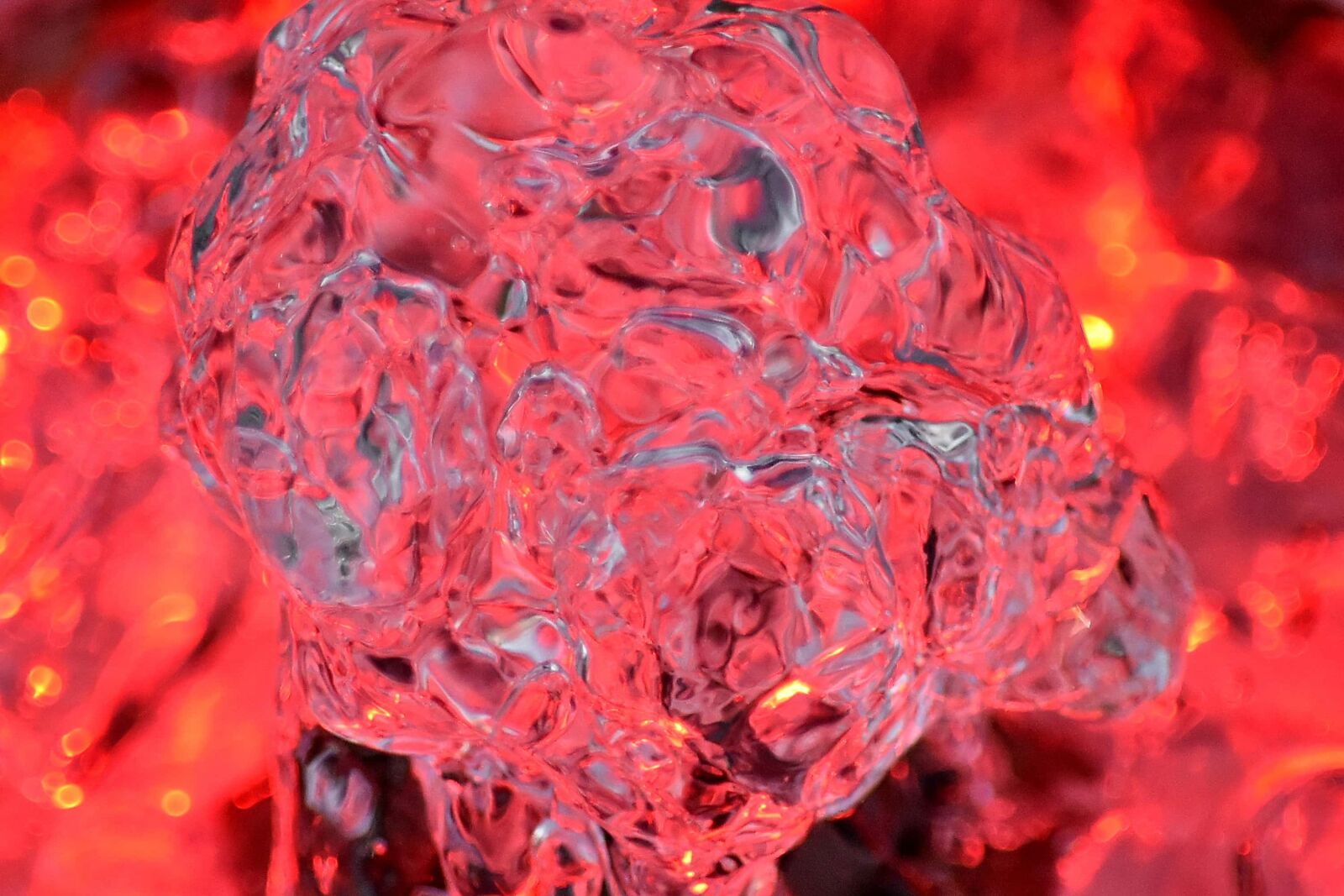 Nikon D5500 sample photo. Aqua, fountain, illumination, red photography