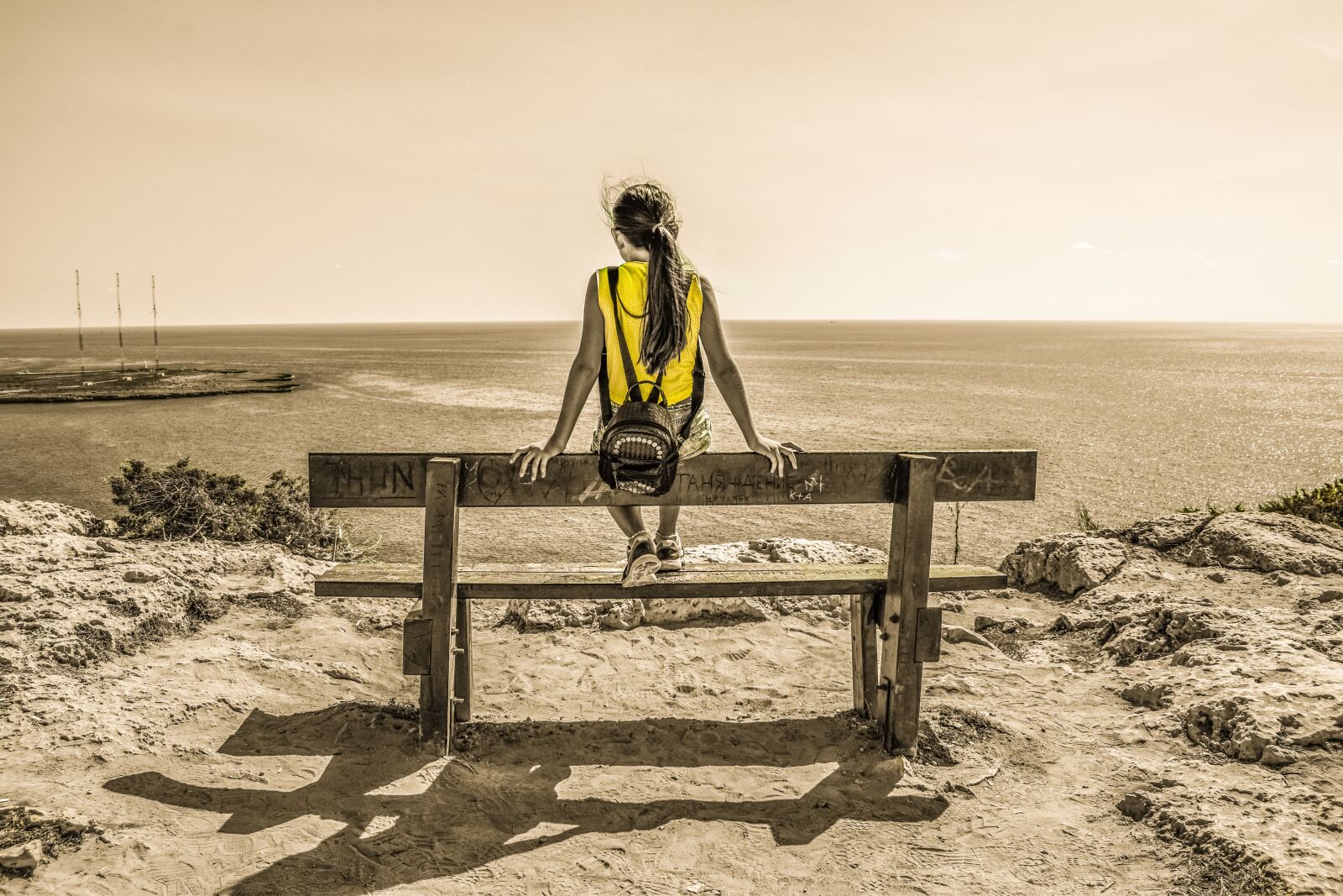 Nikon D3300 sample photo. Girl, gazing, sea photography