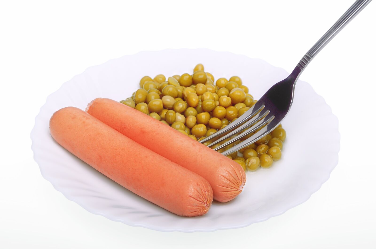 Nikon D7000 sample photo. Sausages, green, peas photography