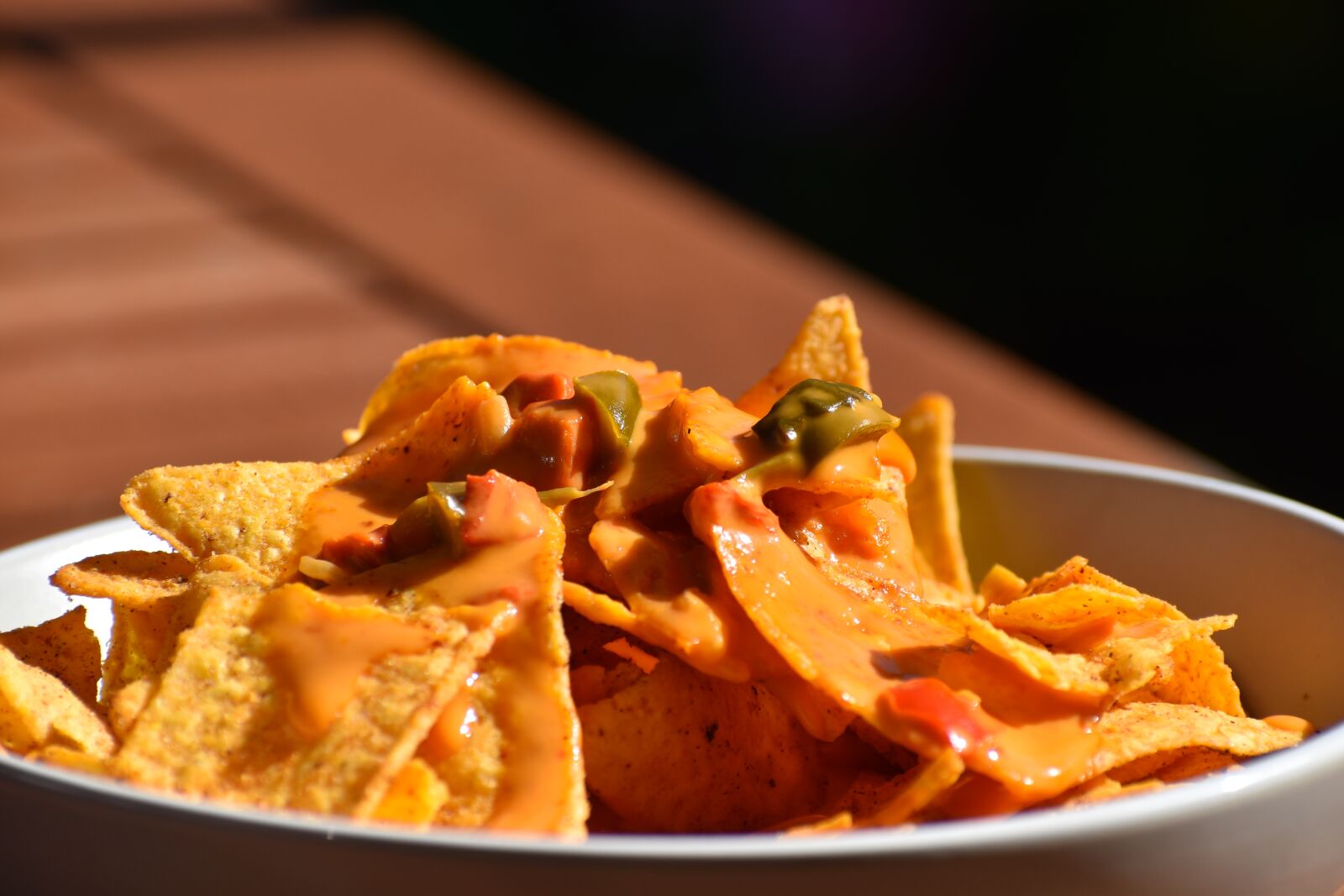 Nikon D3500 sample photo. Nachos, appetizer, cheese photography