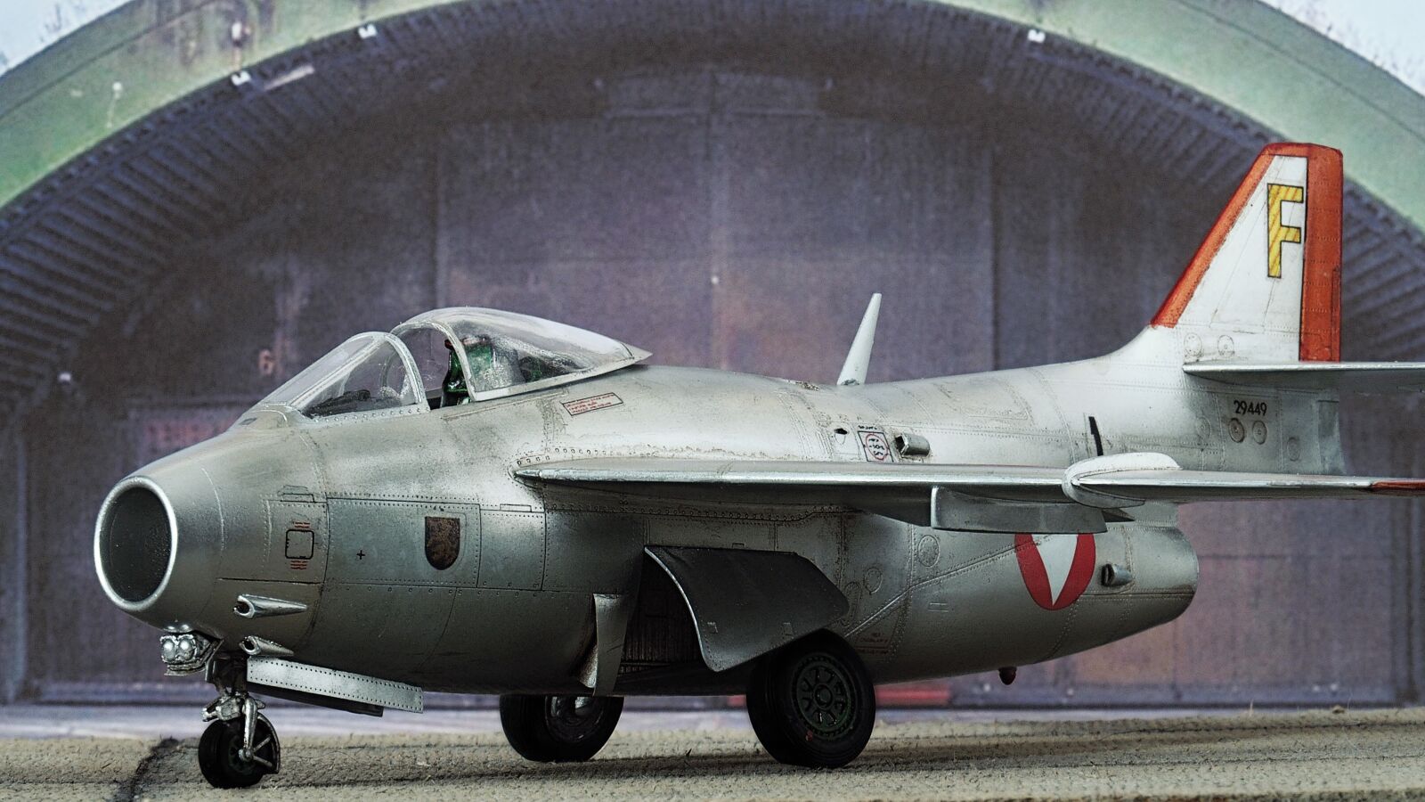 Olympus OM-D E-M5 II sample photo. Saab29, model airplane, flying photography