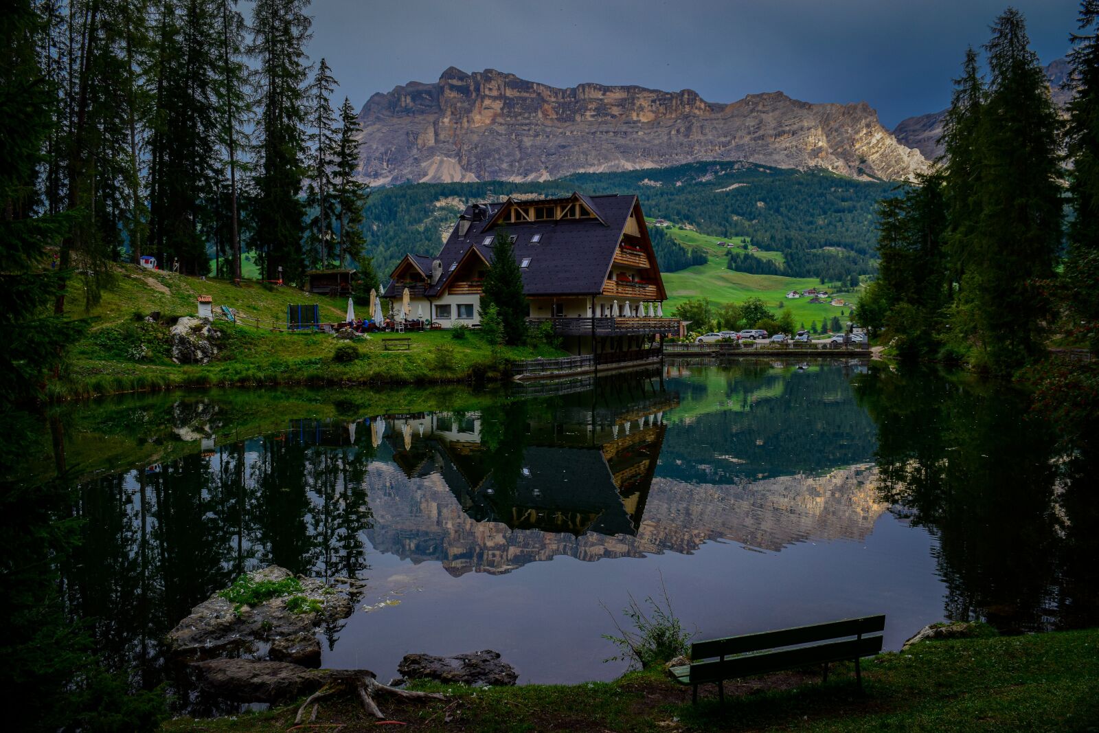Nikon D5300 sample photo. Mountains, lake, house photography