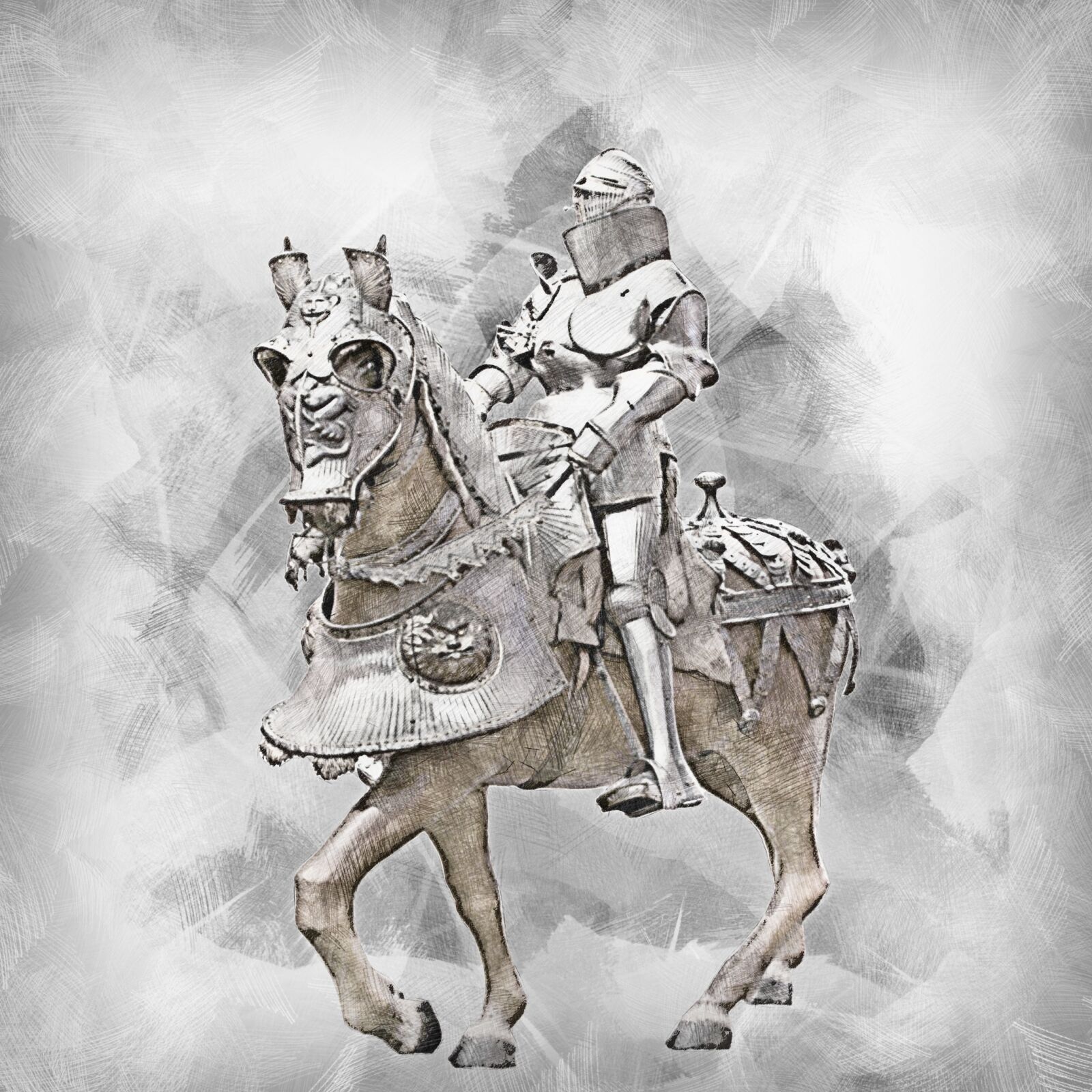 Sony Alpha DSLR-A550 sample photo. Armour, knight, horse photography