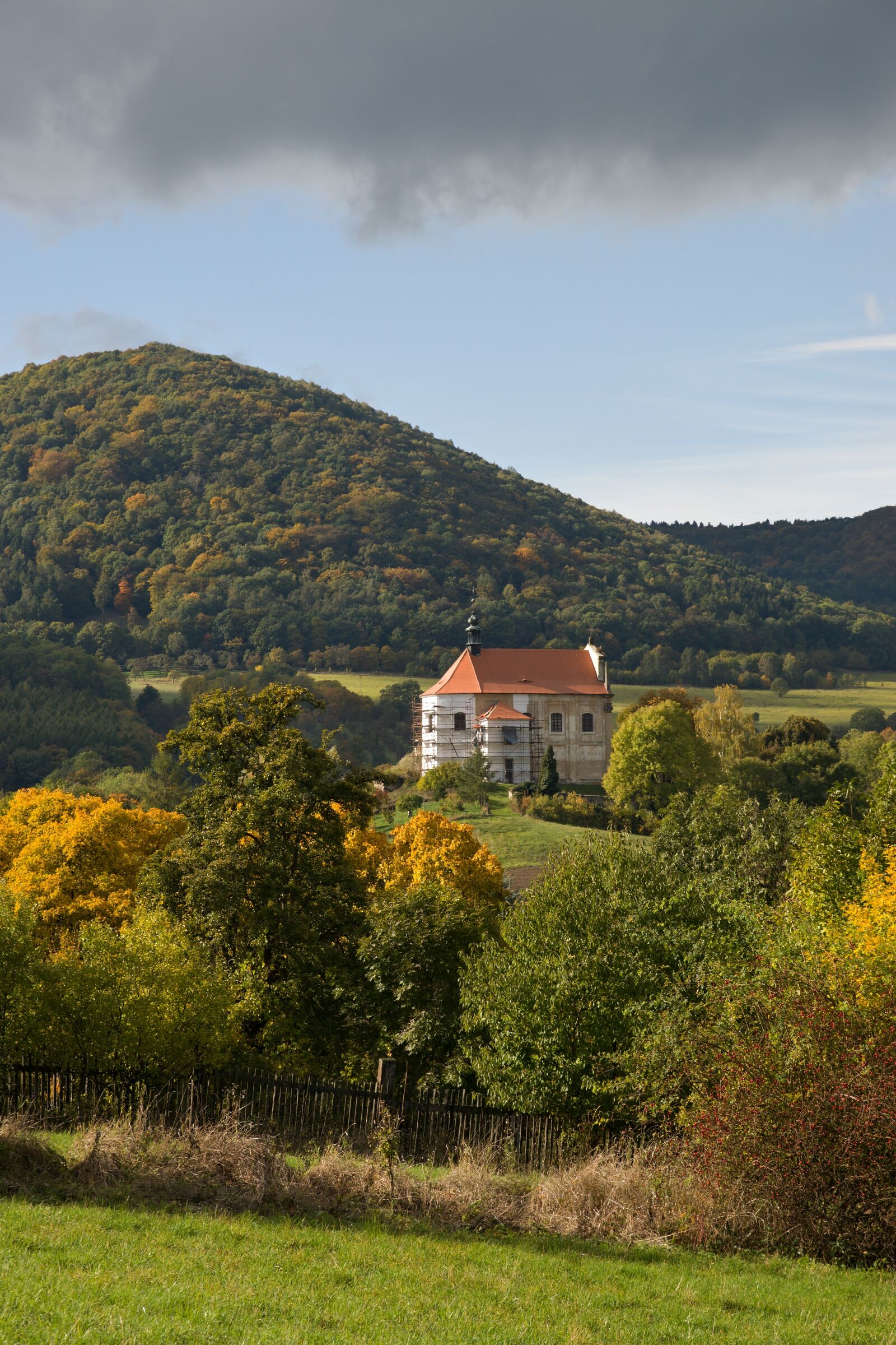 Sony ILCA-77M2 sample photo. Landscape, church, autumn photography