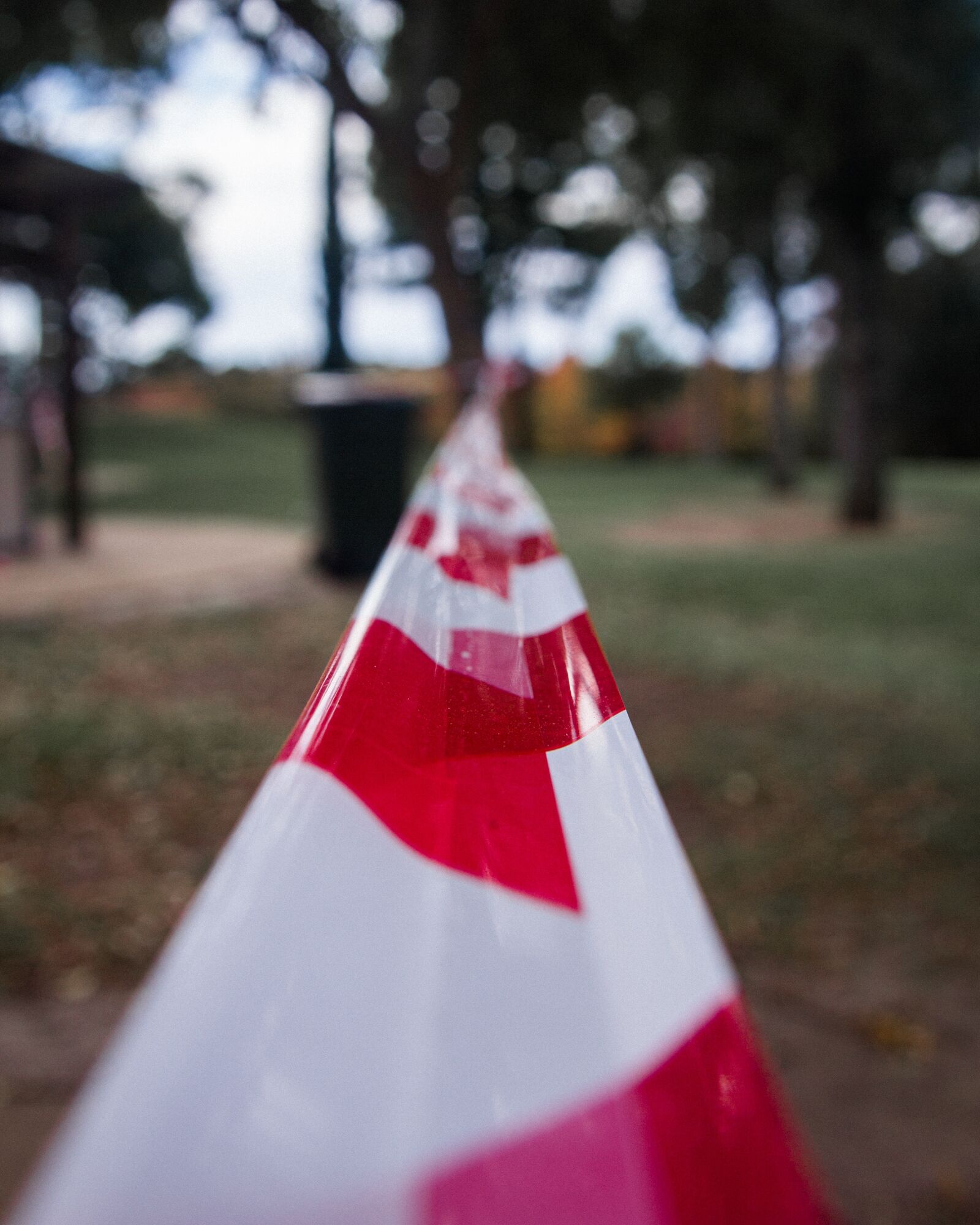 Canon EOS 60D sample photo. Red tape, police tape photography