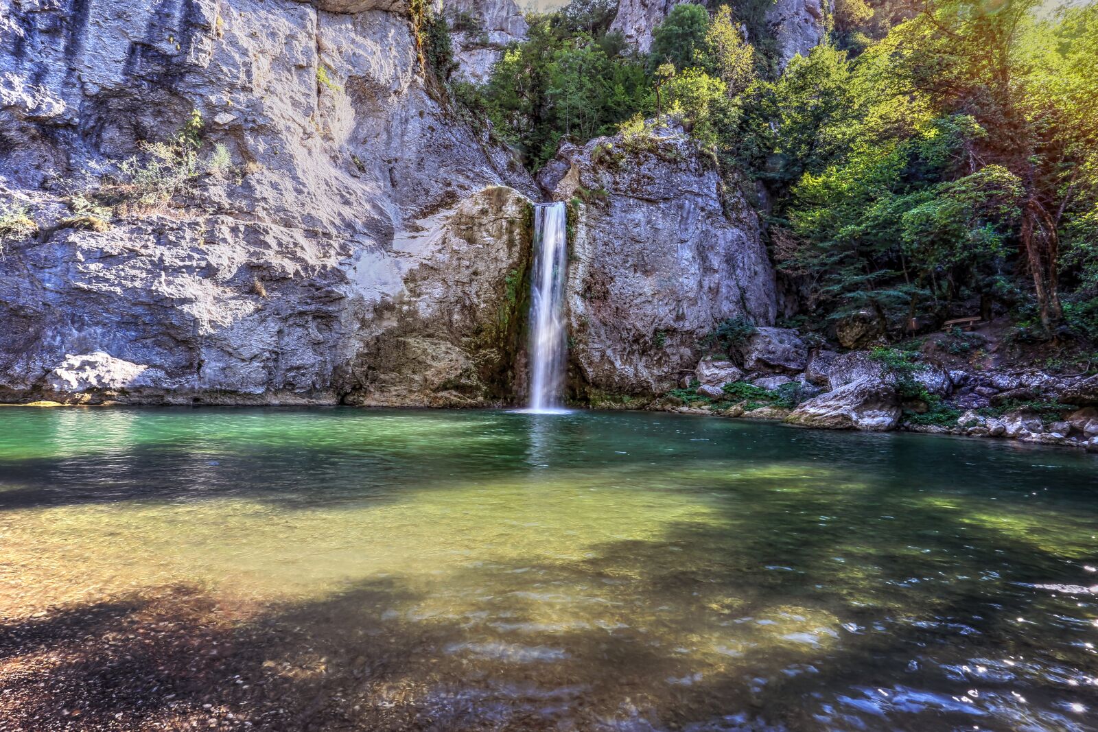 Canon EOS 6D + Canon EF 17-40mm F4L USM sample photo. Waterfall, forest, nature photography