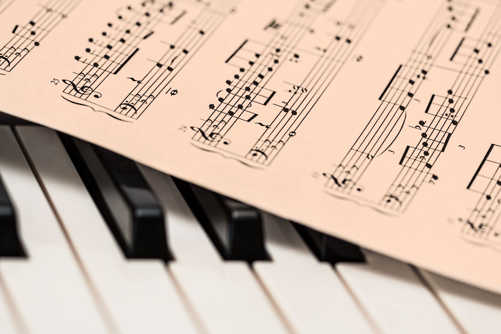 Canon EF 100mm F2.8L Macro IS USM sample photo. Piano, music score, music photography