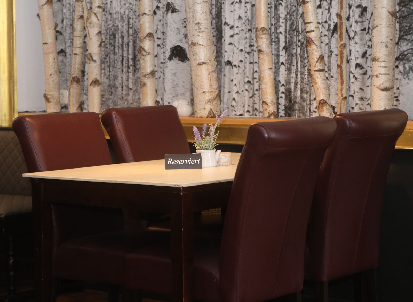 Canon EOS 80D sample photo. Table, restaurant, birch photography