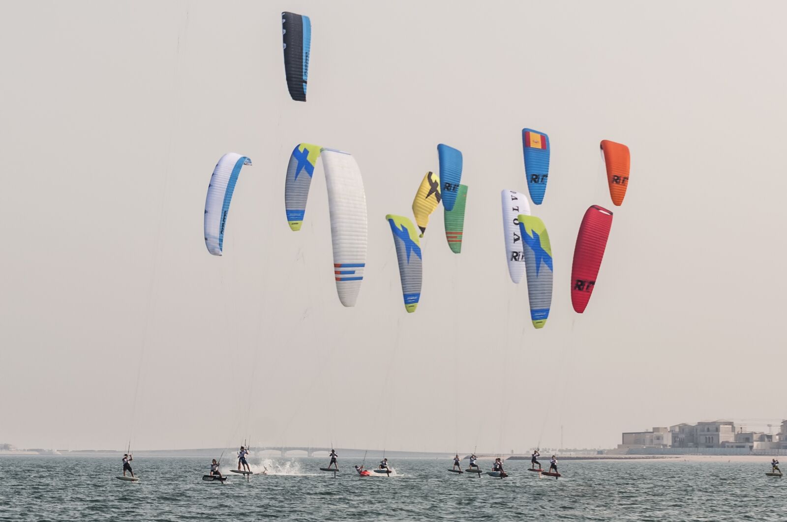 Nikon D90 sample photo. Kite boarding, qatar, pearl photography