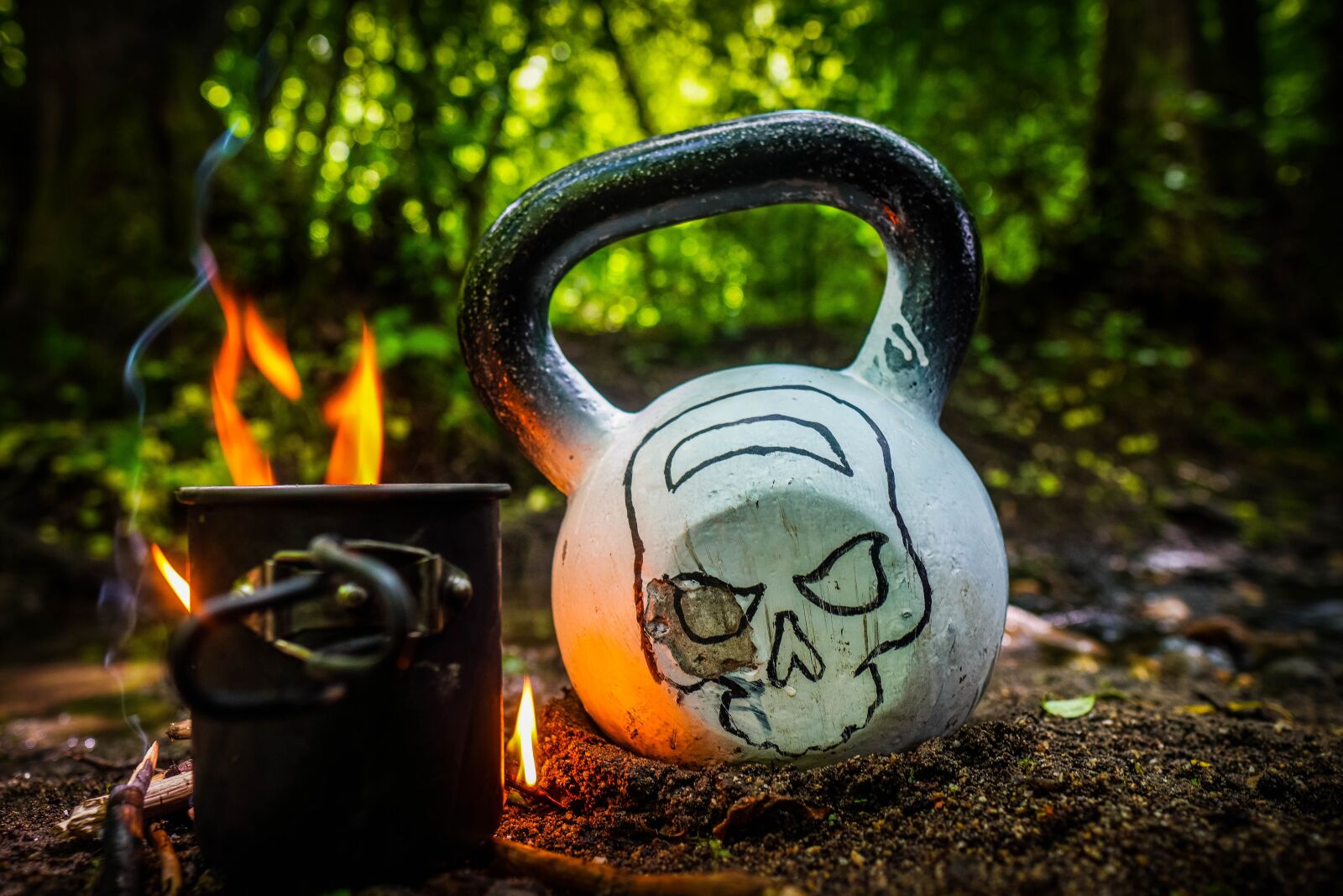 Sigma 16mm F1.4 DC DN | C sample photo. Kettlebell, fitness, training photography