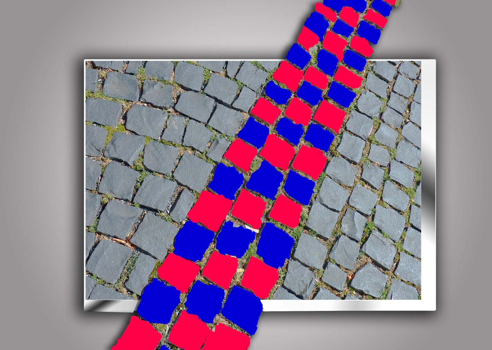 Panasonic DMC-TZ7 sample photo. Road construction, cobblestones, paving photography