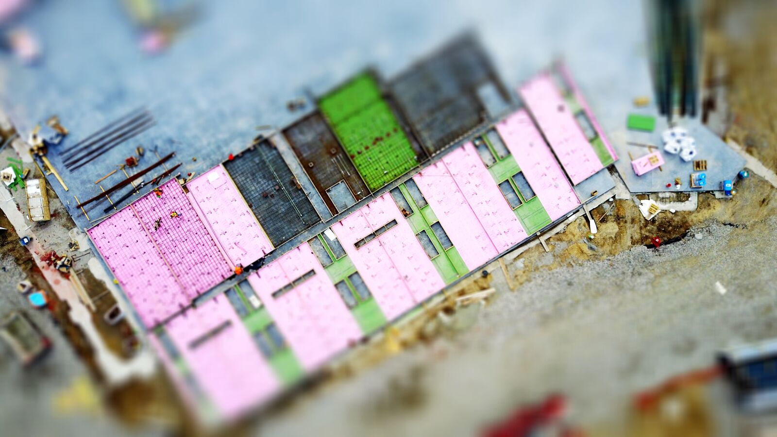 DJI FC220 sample photo. Construction, miniature photography