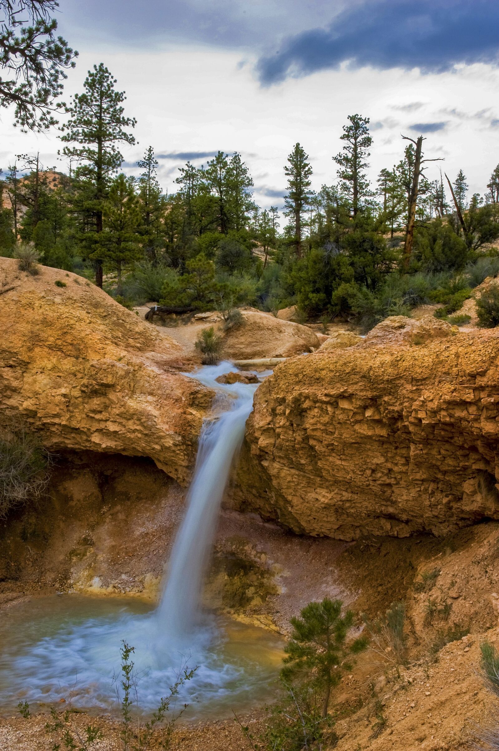 Nikon D70s sample photo. Waterfall, mountain, nature photography