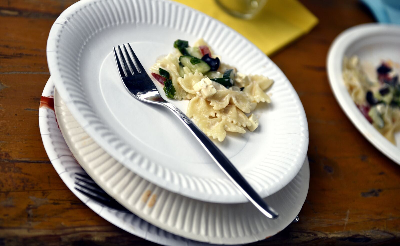 Nikon D750 sample photo. Paper plate, barbecue, salad photography