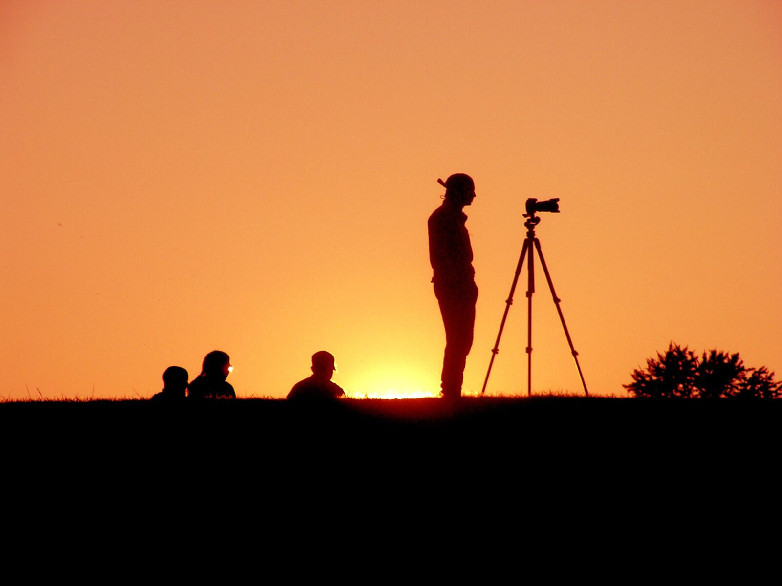KONICA MINOLTA DiMAGE Z10 sample photo. Sunset, evening, silhouettes photography
