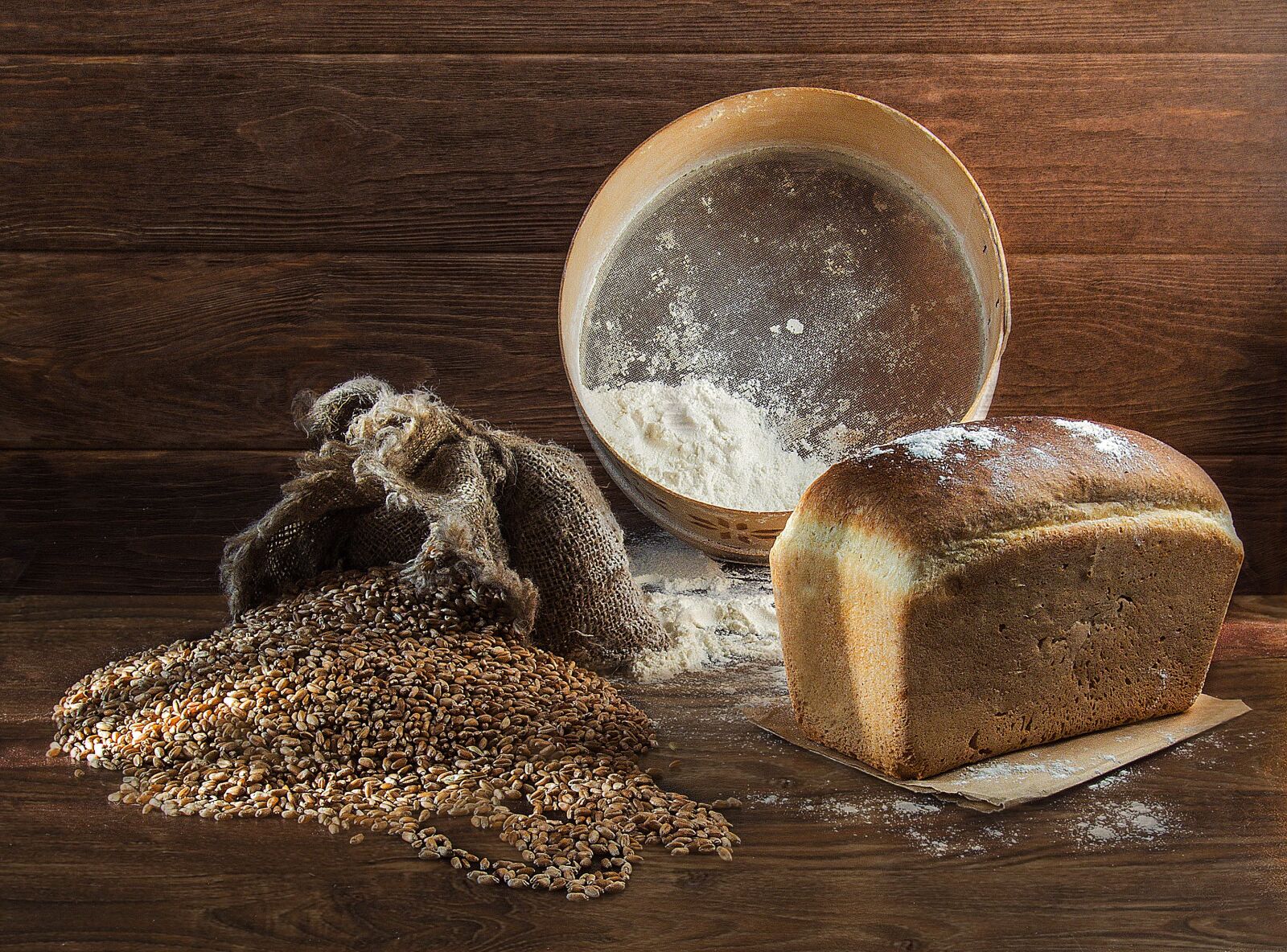 Canon PowerShot A590 IS sample photo. Still life, wheat, flour photography