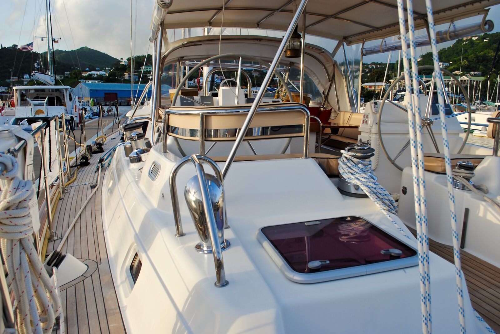 Nikon D3000 sample photo. Sailboat, cockpit, gear photography