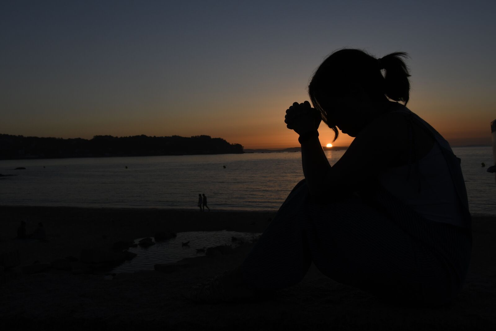Nikon D500 sample photo. Pray, sunset, sea photography