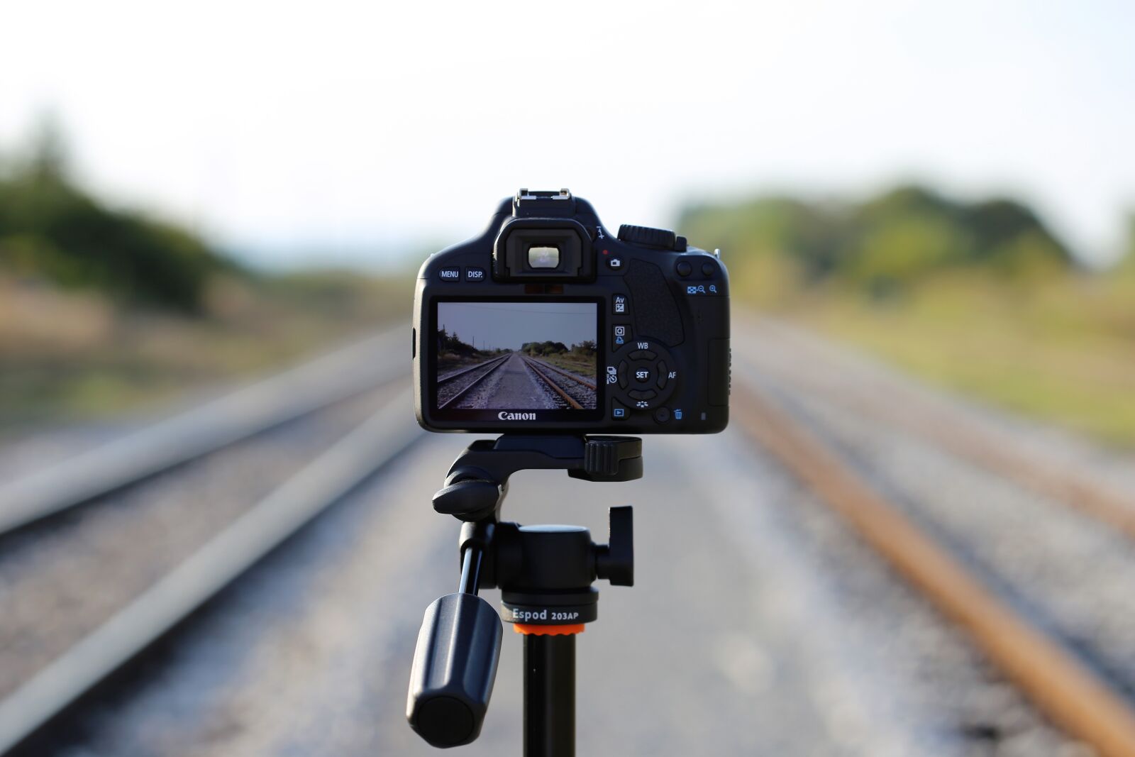 Canon EOS 6D + Canon EF 100mm F2.8 Macro USM sample photo. Camera on railway, photo photography