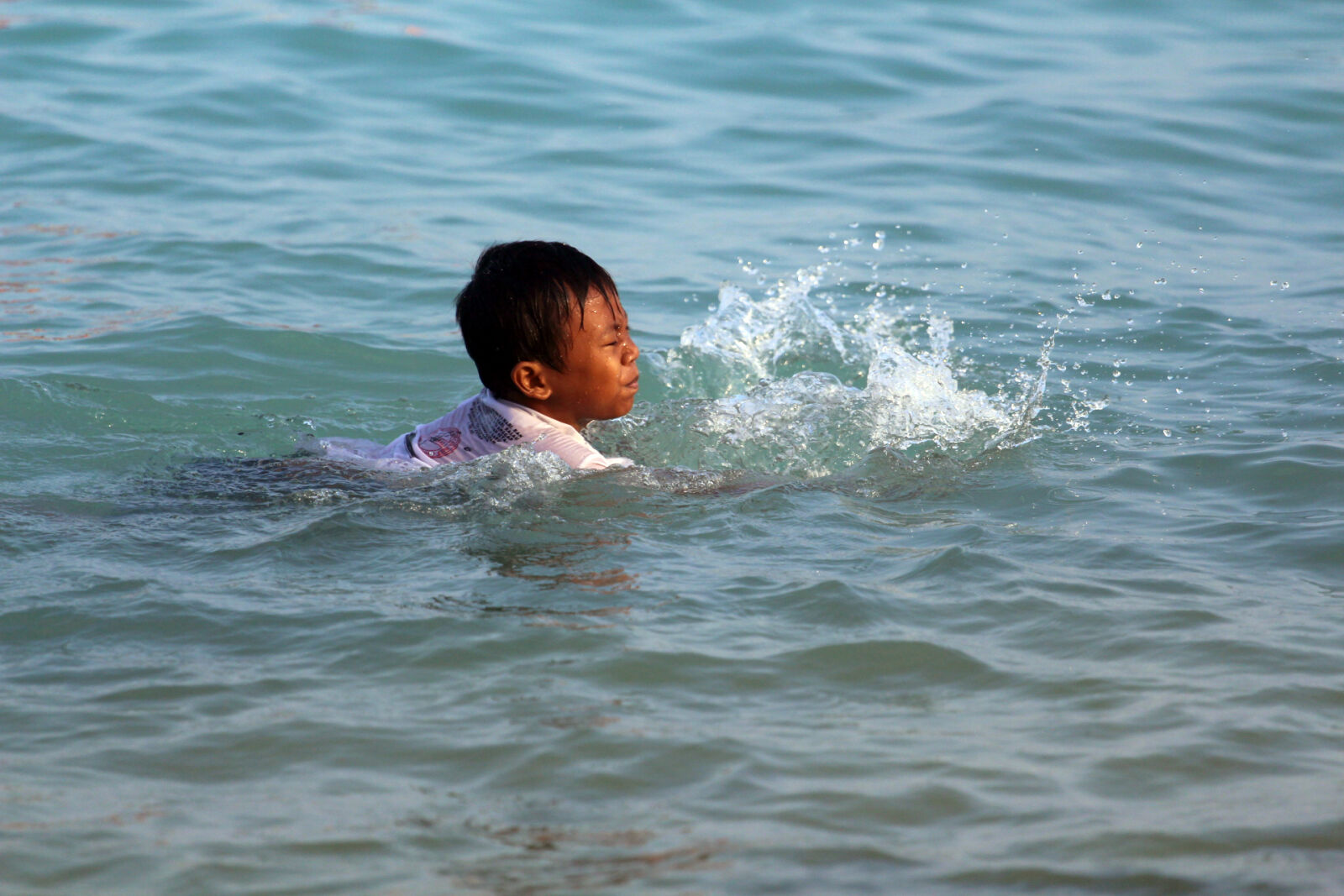 Canon EF 70-200mm F4L USM sample photo. Child, survival, swimming photography