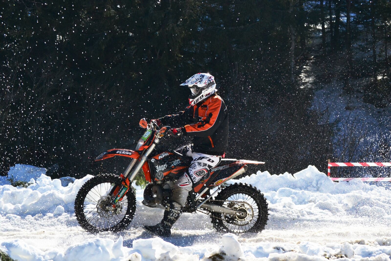 Nikon D3100 sample photo. Motorbike, snow, biker photography