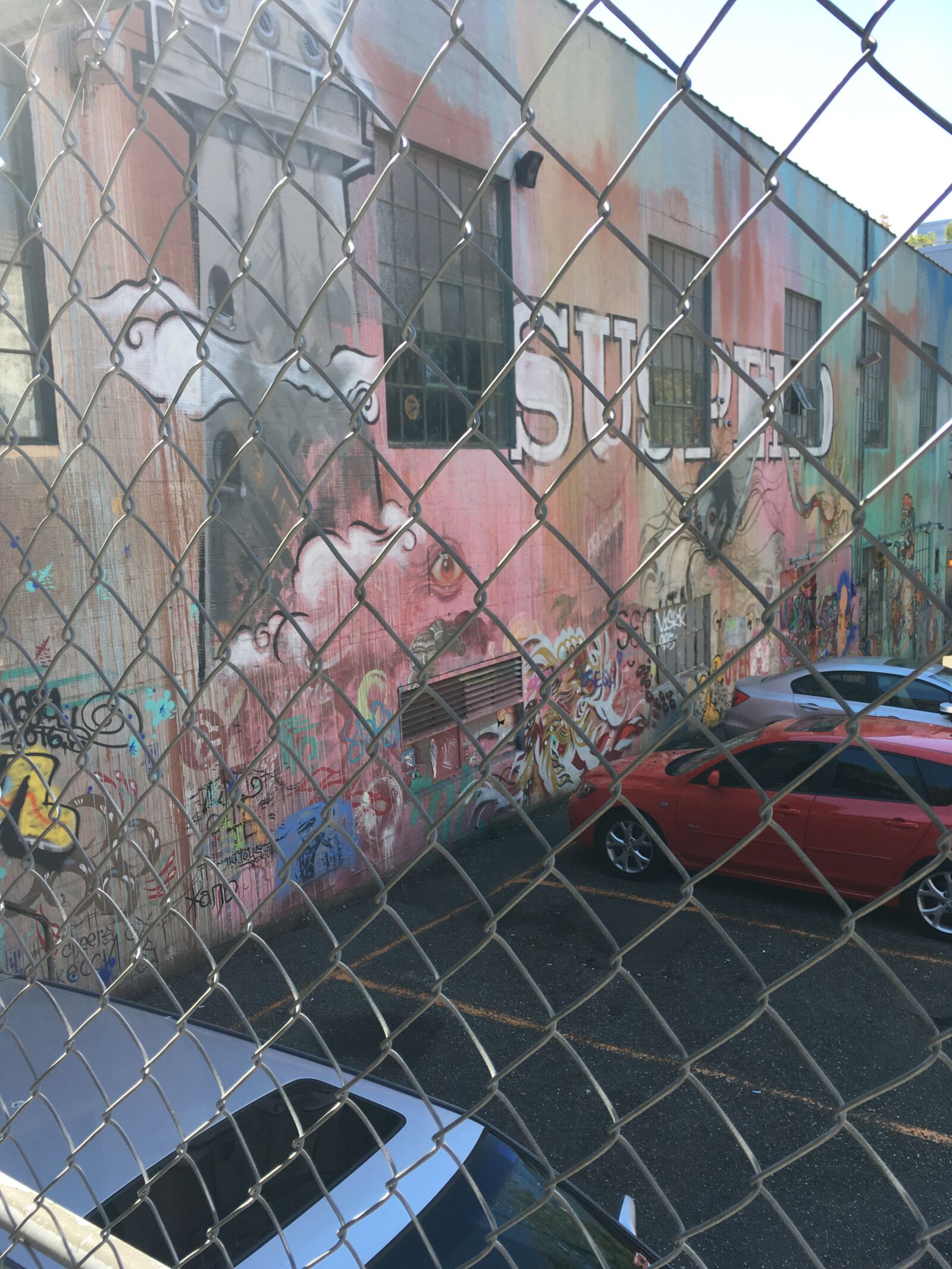 Apple iPhone SE sample photo. Fence, street, graffiti photography