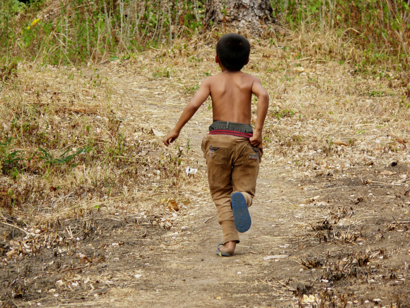 Panasonic DMC-FZ50 sample photo. Cambogia, bambino, correre photography