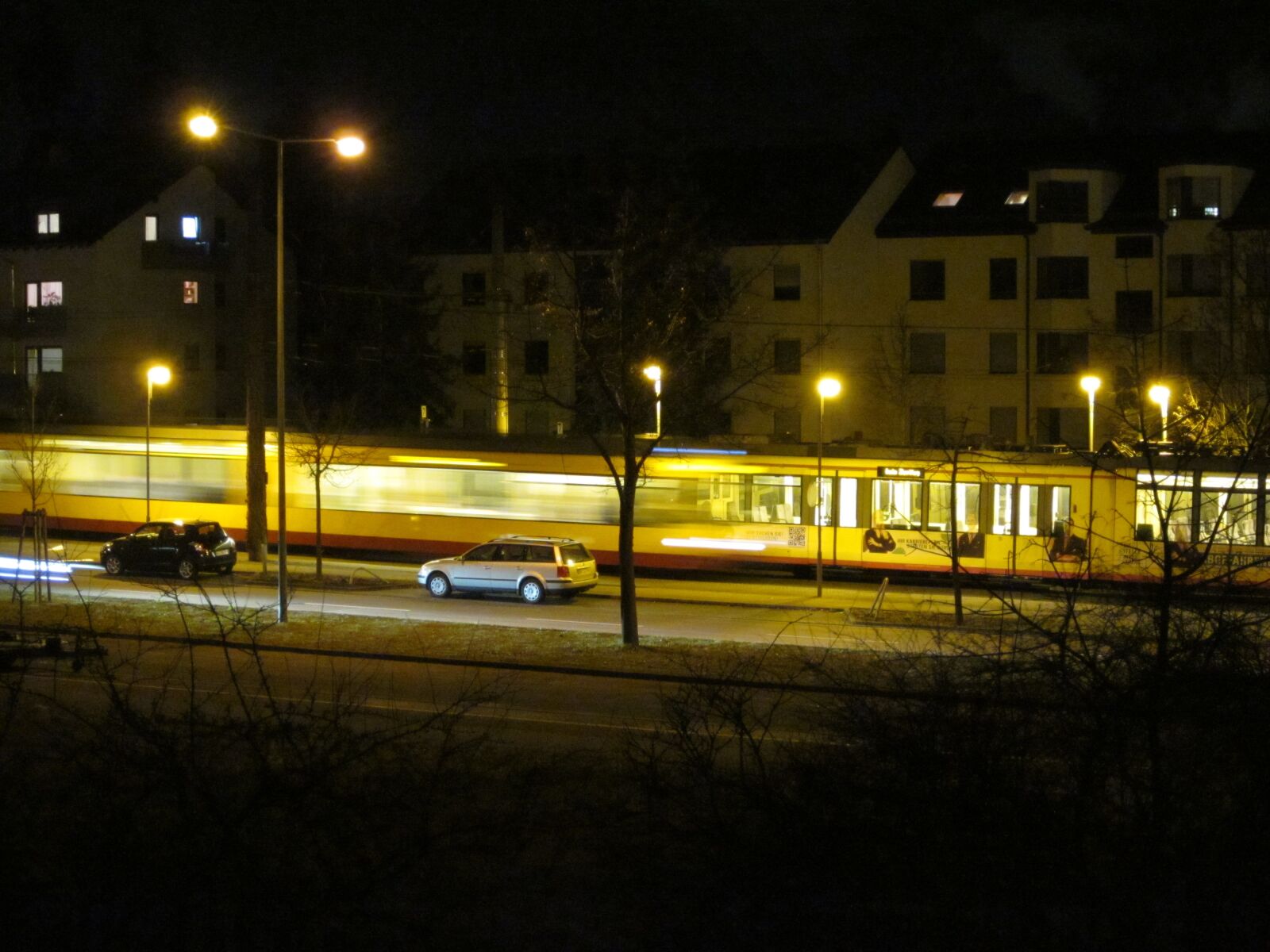 Canon PowerShot A1200 sample photo. Unfinished, trams, night photography