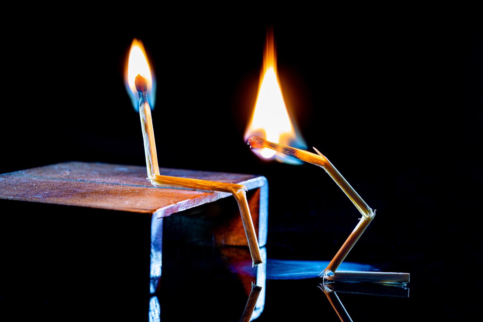 Canon EOS R sample photo. Matches, burn, fire photography