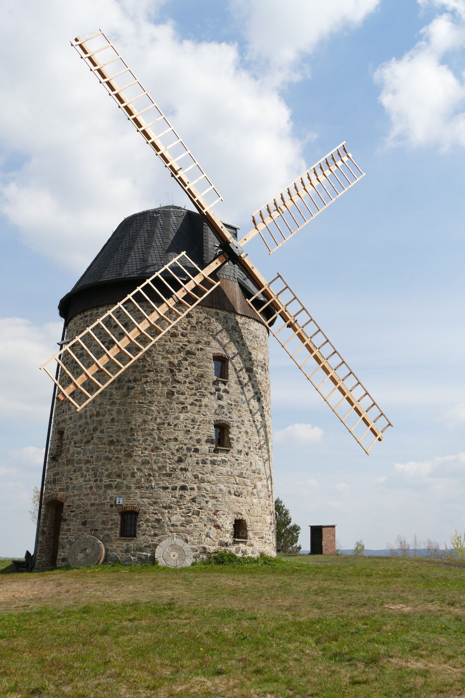 Panasonic Lumix DMC-FZ1000 sample photo. Windmill, stone, landscape photography