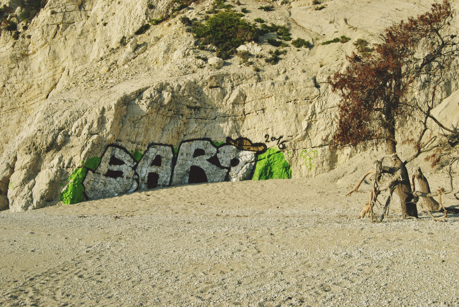 Nikon D3000 sample photo. Beach, graffitti, paint photography
