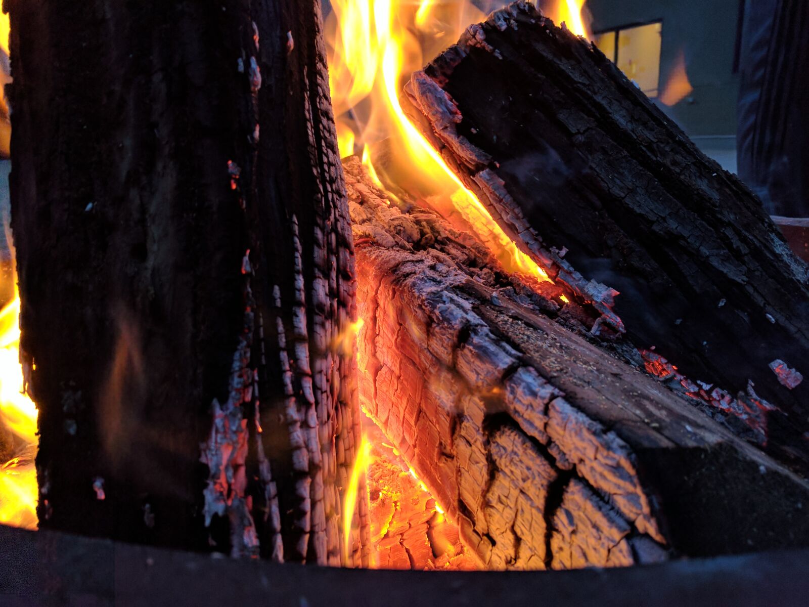 Google Pixel sample photo. Camp fire, flames, bonfire photography