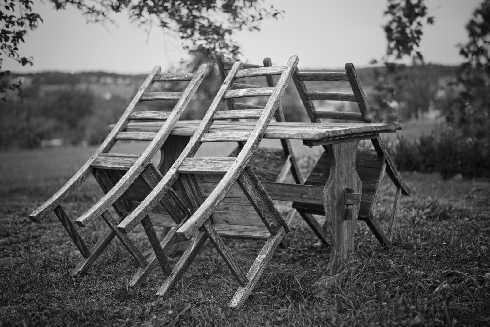 Nikon D750 sample photo. Chairs, black and white photography